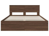 Bed Frame with Headboard Brown Oak 120 x 200 cm Engineered wood 3407910