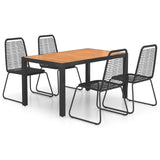 Dining Set Black and Brown 3060126