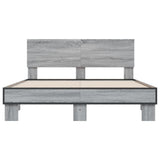 Bed Frame without Mattress Grey Sonoma 140x190 cm 3280215