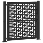 ZNTS Garden Gate Black 105x106 cm Steel Cross Design 4100999