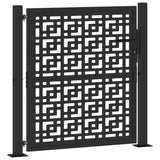 ZNTS Garden Gate Black 105x106 cm Steel Cross Design 4100999