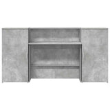 Reception Desk Concrete Grey 200x50x103.5 cm Engineered Wood 3324217