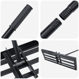 Garden Leveling Rake Black 75 x 25 x 200 cm Powder-Coated Steel 42011363