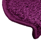 Stair Mats 30 pcs 65x21x4 cm Violet Half Round Large 3365817