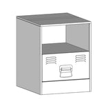 Bedside Cabinet Anthracite 34.5x39x44 cm Steel 841755