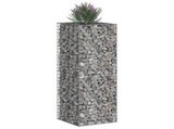Gabion Raised Bed 50 x 50 x 150 cm Galvanised Steel Silver 42033332