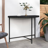 Garden Table Black 100x50x75 cm Poly Rattan 316652