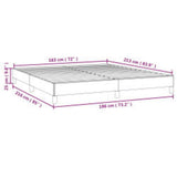 Bed Frame without Mattress White California King Faux Leather 346939