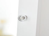 Free Standing LED Mirrored Jewelry Cabinet Armoire Floor Organiser W/ 3 Angle Adjustable For Rings T3398P343618