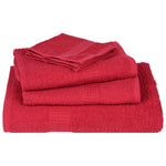 ZNTS Sauna Towels 4 pcs Red 80x200 cm 360 gsm 100% Cotton 136936