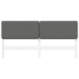 Upholstered Headboard White and Light Grey 200 cm 880052