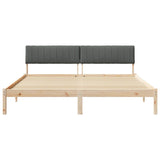 Bed frame Brown and dark grey 180 x 200 cm Solid pine wood 3394354
