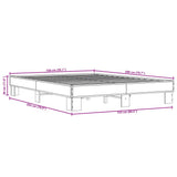 Bed Frame without Mattress Brown Oak 150x200 cm King Size 3280236