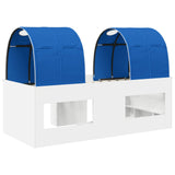 Bed with Tunnel 4 pcs White and Blue Engineered Wood 3423547