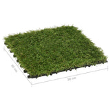 Artificial Grass Tiles 11 pcs Green 30x30 cm 149030