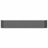 Garden Raised Bed Galvanised Steel 224x40x36 cm Anthracite 318876