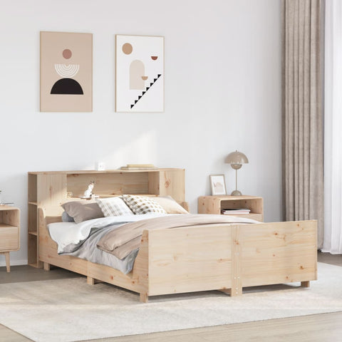Bed Frame without Mattress 140x190 cm Solid Wood Pine 3323773