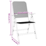 Folding Garden Chair Set of 2 Anthracite 317340