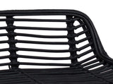 Bar Stool 2 pcs Black 44 x 46 x 91 cm Rattan and Steel 42033205