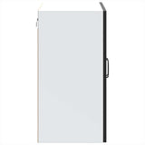 Kitchen Wall Cabinet with Glass Door Kalmar Black Engineered Wood 853608