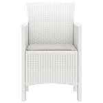 ZNTS Garden Chair Set of 4 White Rattan Standard Durable 847480