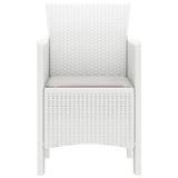 ZNTS Garden Chair Set of 4 White Rattan Standard Durable 847480