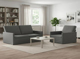 Sofa Set 2 pcs Dark Grey Velvet 3433191