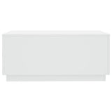 Coffee Table with LED Lights White 90x50x40 cm 839875