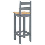 Bar Chairs 2 pcs Grey Solid Wood Pine 4005694