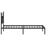 Metal Bed Frame without Mattress with Headboard Black 90x200cm 353530