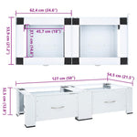 Double Washing Machine Pedestal with Drawers White 4009869