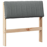 Upholstered Headboard Dark Grey 80 cm Solid Pine Wood 879255