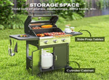 7.5kW Three-Burner Gas BBQ Grill, with See-Through Lid - Black T3398P328022
