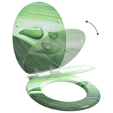 Soft-Close Toilet Seat Green Drop 44 x 38 cm MDF board 42027187