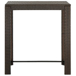 5 Piece Outdoor Bar Set with Armrest Poly Rattan Brown 3064810