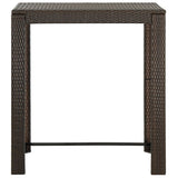 5 Piece Outdoor Bar Set with Armrest Poly Rattan Brown 3064810