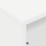 Side Table with Wheels White 50.5 x 50 x 30 cm Engineered Wood 891024