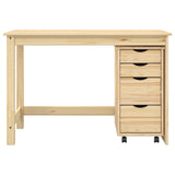 Desk and Rolling Cabinet Set MOSS 2 pcs Brown 3438794