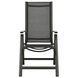 Dining Set Anthracite Aluminium Medium Adjustable Armrests 3070637