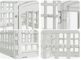 4 Panel Dog Playpen White 63 x 63 x 40 cm Plastic 42027213