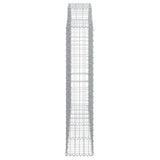 Arched Gabion Basket 200x30x140/160 cm Galvanised Iron 153467