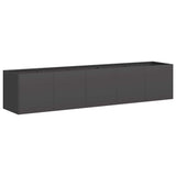 Planter Black 200x40x40 cm Cold-rolled Steel 860682