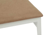 Dining Chair 2 pcs White and Brown Solid Rubber Wood 42020499