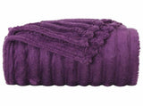 Throw Blankets 6 pcs Purple 240 x 220 cm Fleece 42016903
