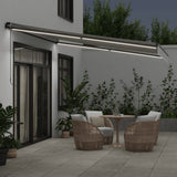 Manual Retractable Awning with LEDs Anthracite&White 400x350 cm 3215809
