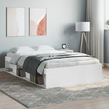 ZNTS Bed Frame without Mattress White 120x200 cm 3203852