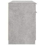 Desk with Side Cabinet Concrete Grey Engineered Wood 3115911
