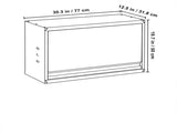 Wall-Mounted Metal Storage Cabinet 50.8cm Tall with Adjustable Shelf 54.4kg Load Capacity per Shelf T6639P618844