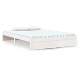 Bed Frame without Mattress White Solid Wood 140x200 cm 814950