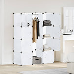 Modular Cabinet with 9 Compartments 109x36.5x143 cm White 240498